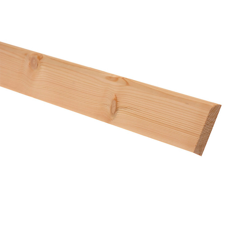 Product image for Metsä Wood Pine Bullnose Skirting board (L)2.4m (W)94mm (T)15mm, Pack of 4
