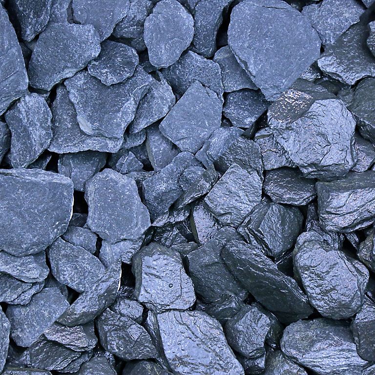 Image of Blooma Blue Slate Decorative chippings, Large Bag, 0.3m²