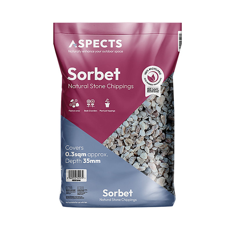 Image of Aspects Sorbet Natural Pink & White Blend Decorative stones, Large Bag