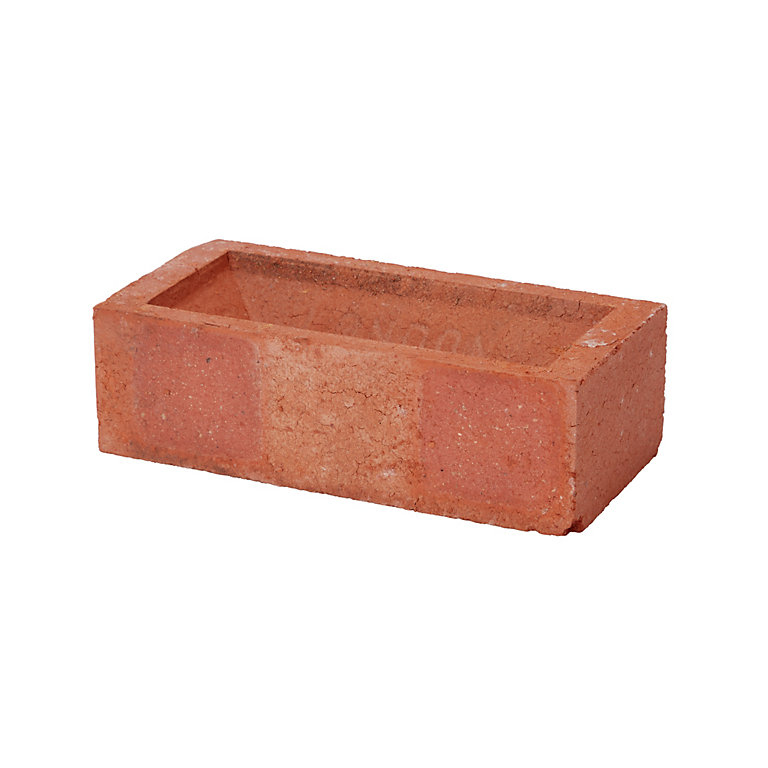 Product image for LBC Rough Red Frogged Common brick (L)215mm (W)102.5mm (H)65mm