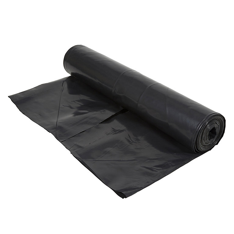 Image of Capital Valley Plastics Ltd Black 250 Micron Damp proof membrane, (L)15m (W)4m