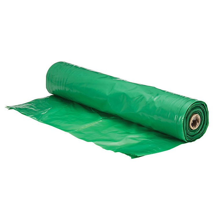 Product image for Capital Valley Plastics Ltd Green 125 Micron Moisture barrier, (L)30m (W)2.5m