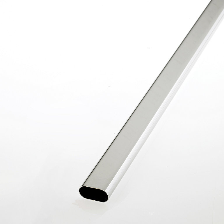 Product image for Colorail White Steel Oval Tube, (L)1.22m