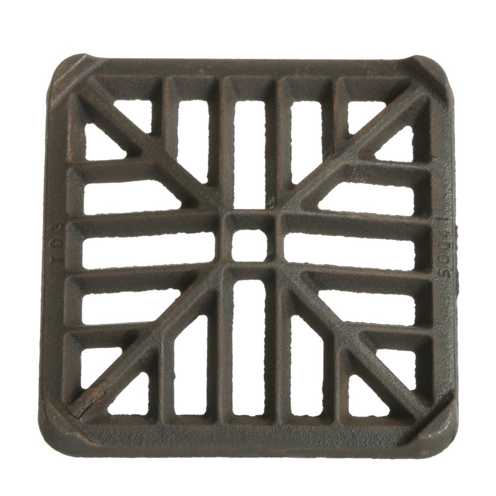 Product image for 120mm X 120mm X 13mm Gully Grating Square Grid Black Coated