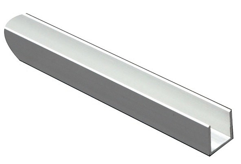 Product image for Anodised Aluminium Equal U-shaped Angle profile, (L)2m (W)15mm