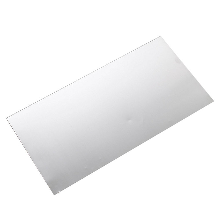 Image of Silver effect Aluminium Smooth Sheet, (H)500mm (W)250mm (T)0.5mm 60g