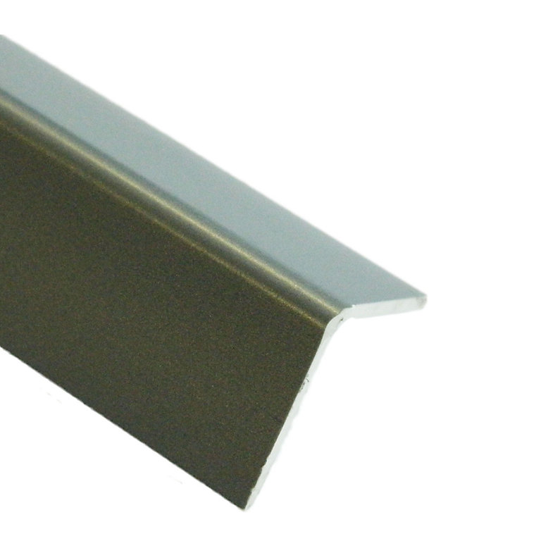 Product image for Grey PVC Equal L-shaped Angle profile, (L)2m (W)20mm
