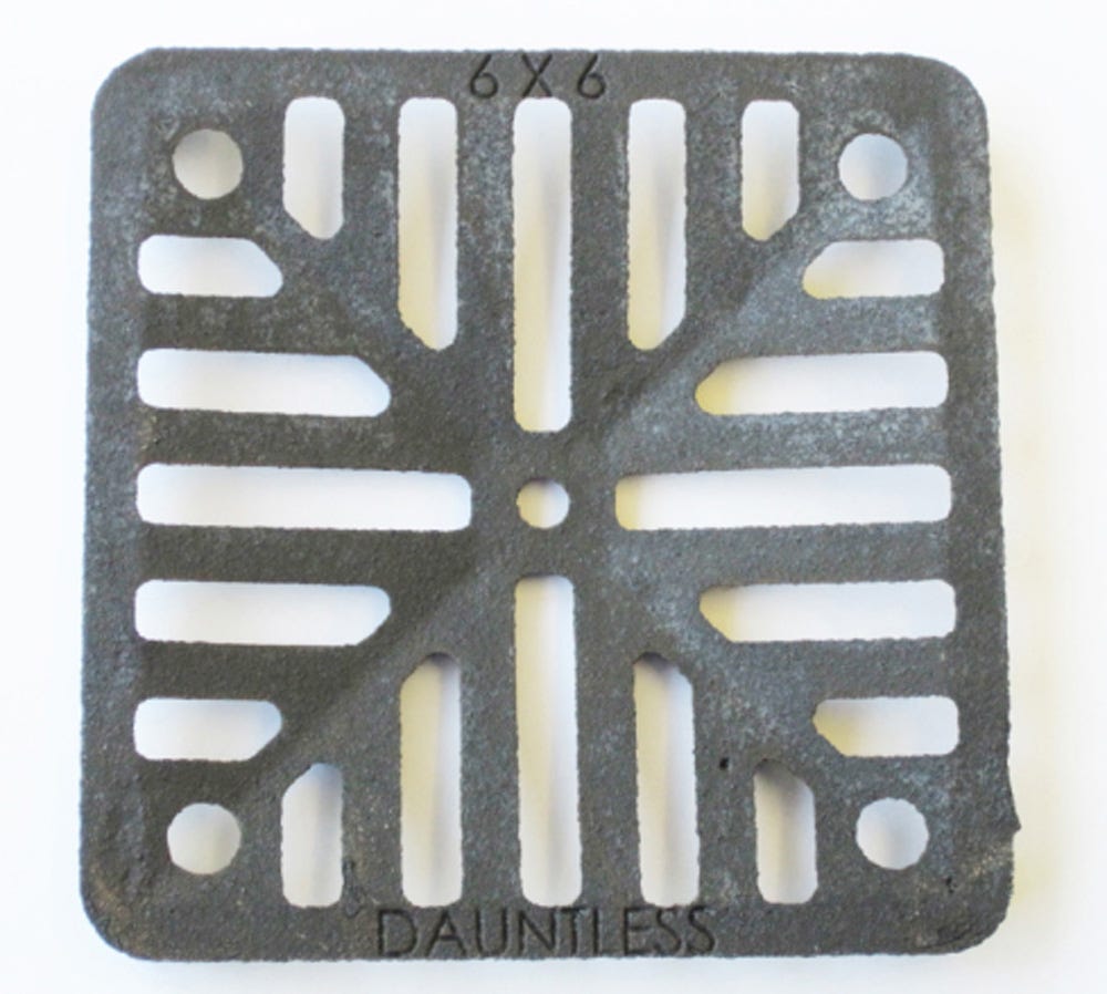 Product image for 152mm X 152mm X 6mm Gully Grating Square Grid Black Coated