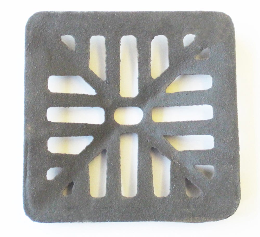 Product image for 229mm X 229mm X 13mm Gully Grating Square Grid Black Coated