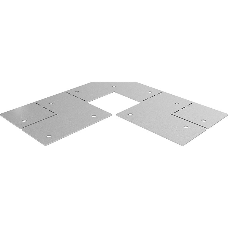 Product image for GoodHome Elvet Steel 3-way timber connector , Pack of 4