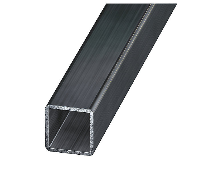 Product image for Varnished Cold-rolled steel Square Tube, (L)2.5m (W)25mm (T)1.5mm