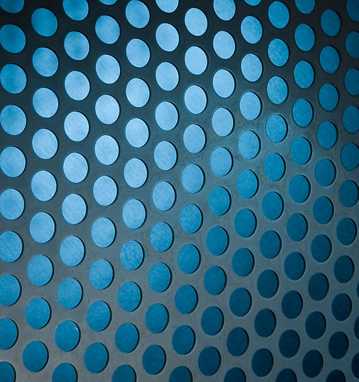 Product image for Silver effect Perforated steel Perforated Sheet, (H)500mm (W)250mm (T)1mm 560g