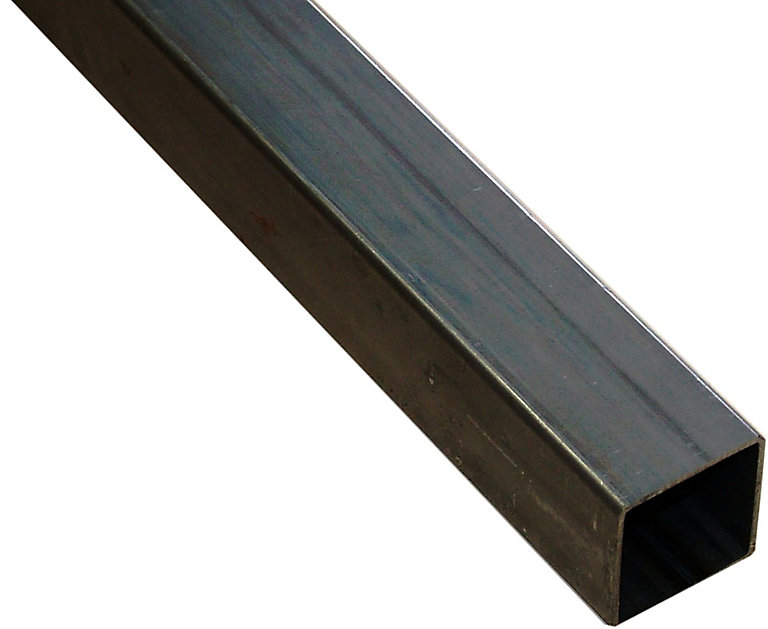 Product image for Varnished Cold-pressed steel Square Tube, (L)1m (W)12mm (T)1mm