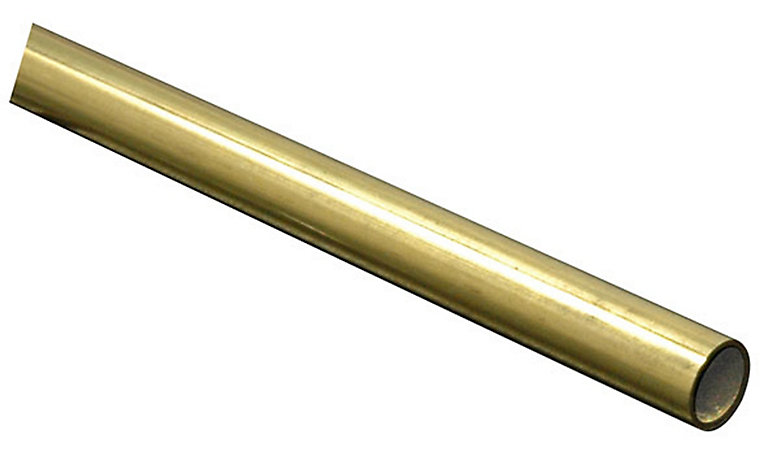 Product image for Brass Round Tube, (L)1m (Dia)20mm (T)0.3mm