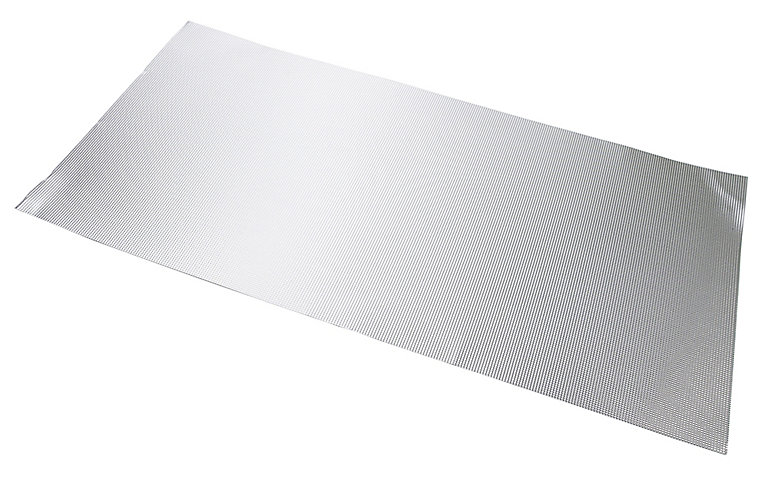 Product image for Silver effect Aluminium Embossed Sheet, (H)1000mm (W)500mm (T)0.5mm 580g