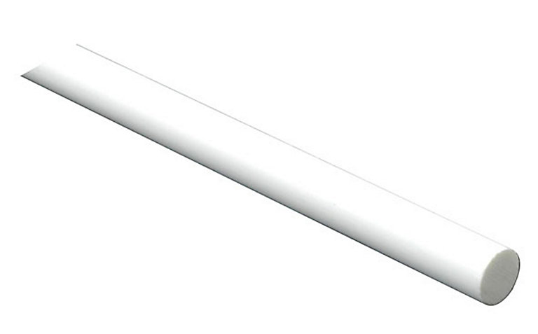Product image for White Fibreglass & polyester (PES) Round Bar, (L)1m (Dia)4mm