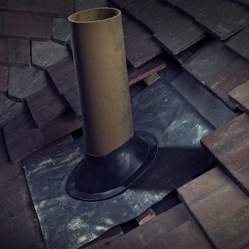 Product image for 450mm X 450mm Flexible Lead Weathering Slate For Pitched Roofs 20-40°