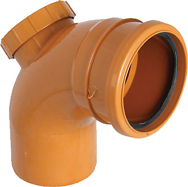 Product image for FloPlast Underground drainage Access Bend 288131, (Dia)110mm (L)151mm