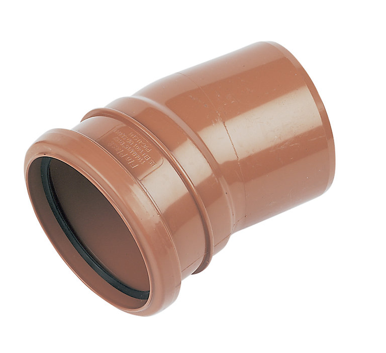Product image for FloPlast Underground drainage Single socket Bend 285119, (Dia)110mm (L)132mm
