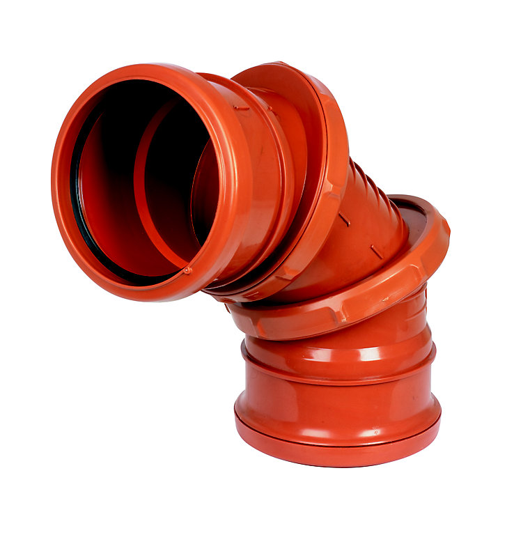 Product image for FloPlast Underground drainage Adjustable Bend 285114, (Dia)110mm (L)132mm