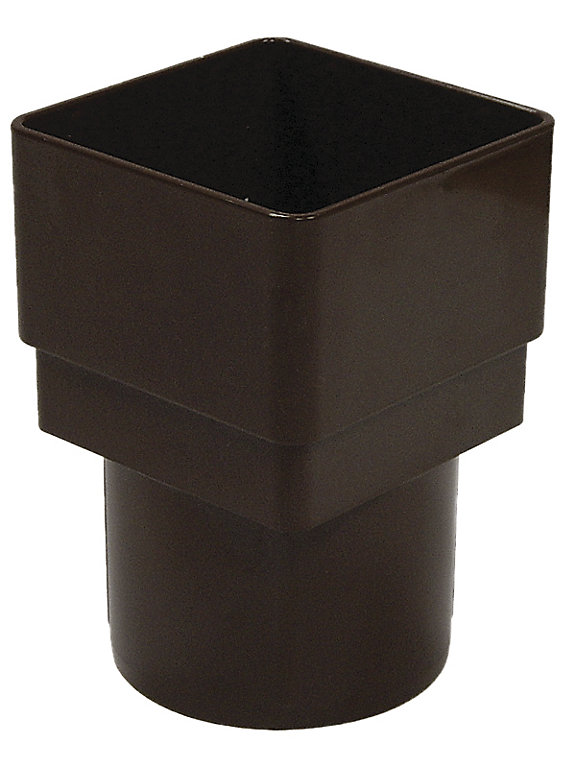 Product image for FloPlast Brown Square to Round Gutter adaptor, (L)65mm