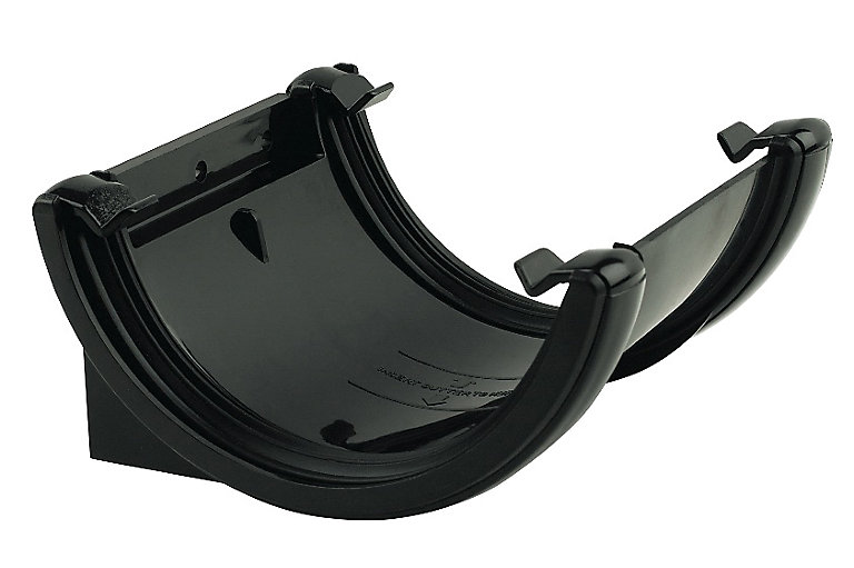 Product image for FloPlast Black Half round Union Bracket (Dia) 112mm 1
