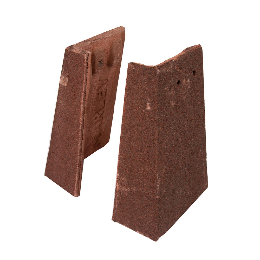 Product image for Marley External Angle Tile Concrete Right Hand Dark Red 90° 267mm X 167mm
