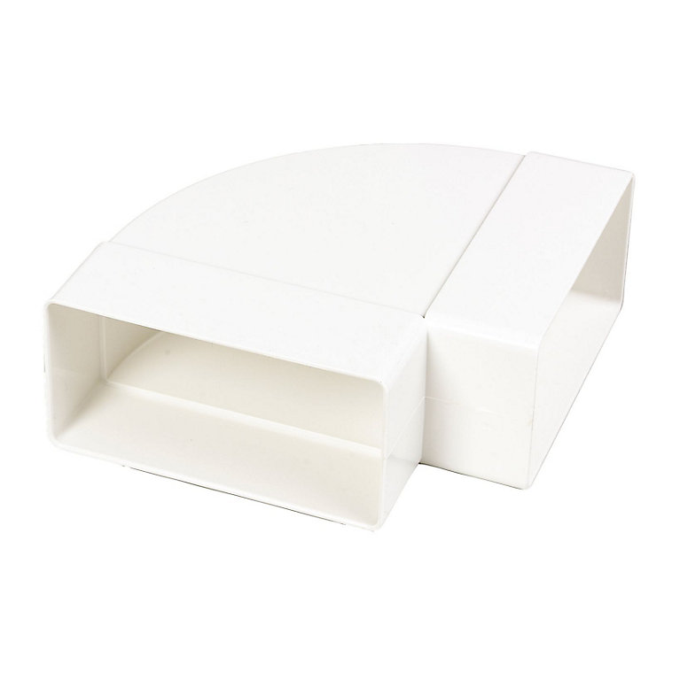 Product image for Manrose White 90° Horizontal ducting bend (W)110mm