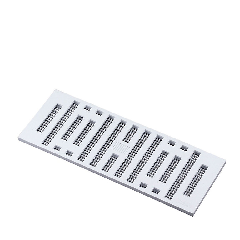 Product image for Manrose White Rectangular Adjustable vent & Fly screen V1800, (H)76mm (W)229mm