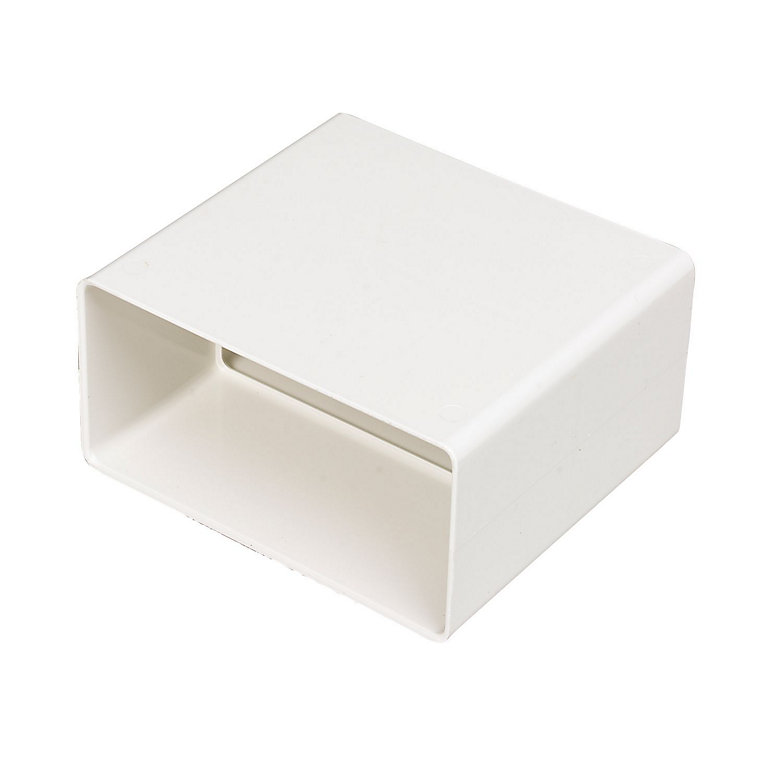 Product image for Manrose White Flat channel ducting connector (W)110mm