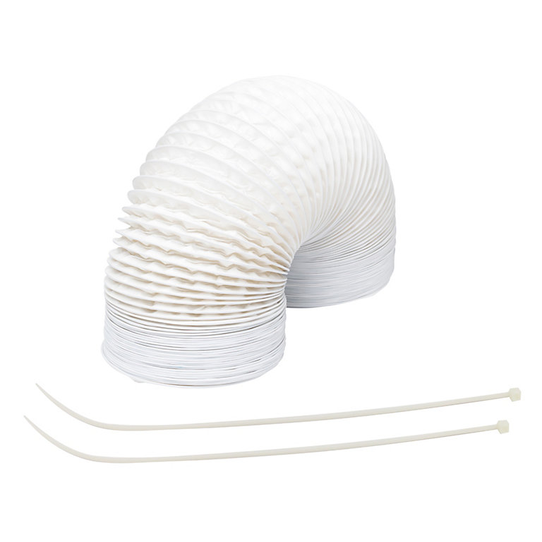 Product image for Manrose White PVC Flexible Ducting hose, (L)1m (Dia)125mm
