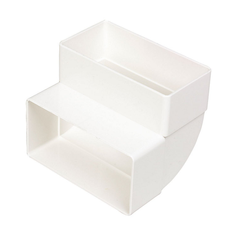 Product image for Manrose White 90° Vertical ducting bend (W)110mm