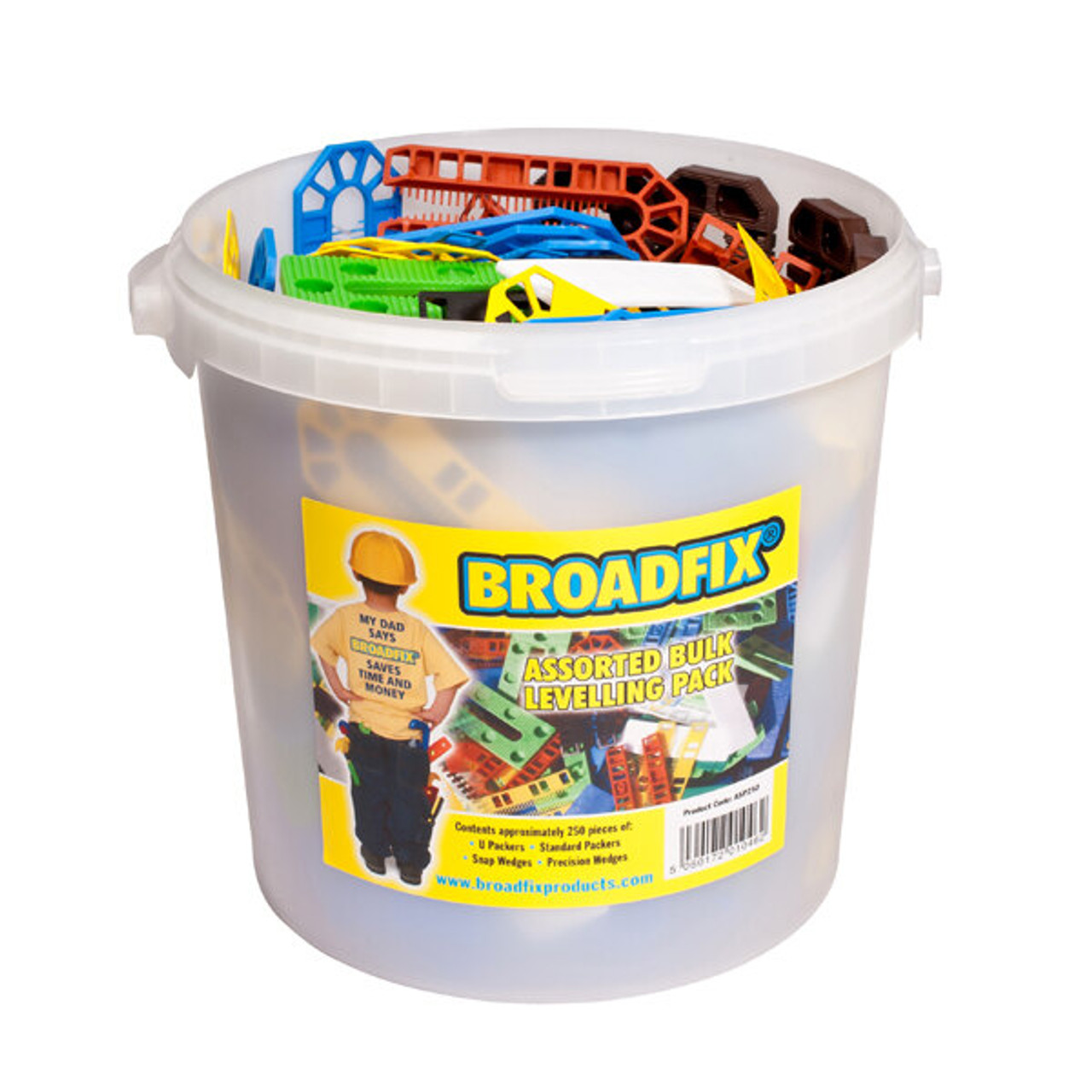 Product image for Broadfix Mixed Assorted Levelling Tubs (150 Pack) (BAL150)