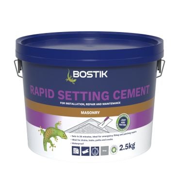 Product image for Bostik Cementone Waterproof Rapid Setting Cement Tub 2.5kg