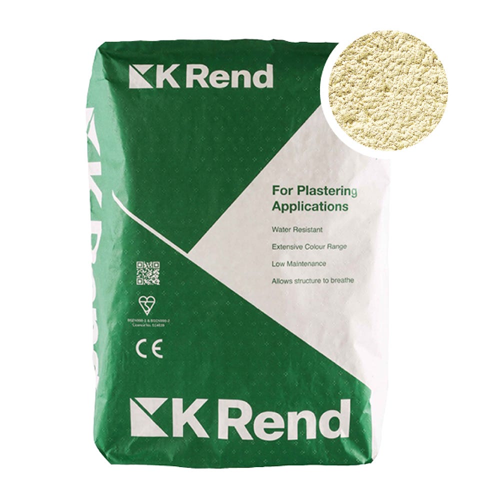 Product image for K Rend Silicone K1 Cream Scraped Render Coat 25kg Pallet Of 40