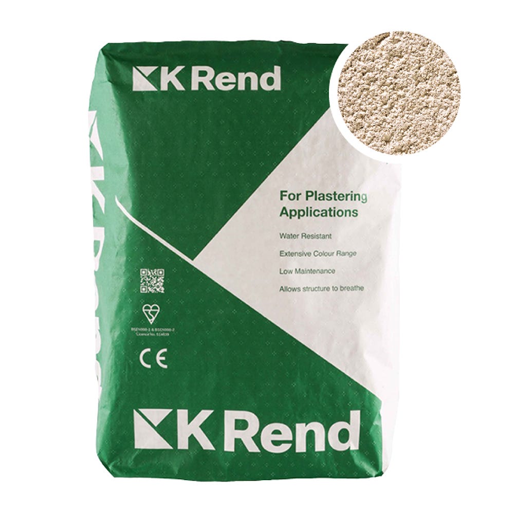Product image for K Rend Silicone K1 Cinnamon Scraped Render Coat 25kg Pallet Of 40