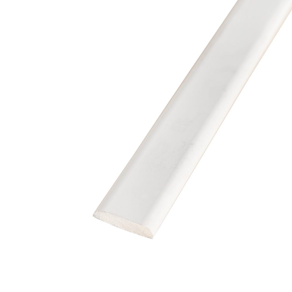 Product image for 6mm X 28mm Primacell Upvc D Mould Section Trim 5000mm White