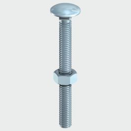 Product image for Timco Carriage Bolts & Hex Nuts Zinc DIN603 M12 x 130 (12 Pack) 12130CBB