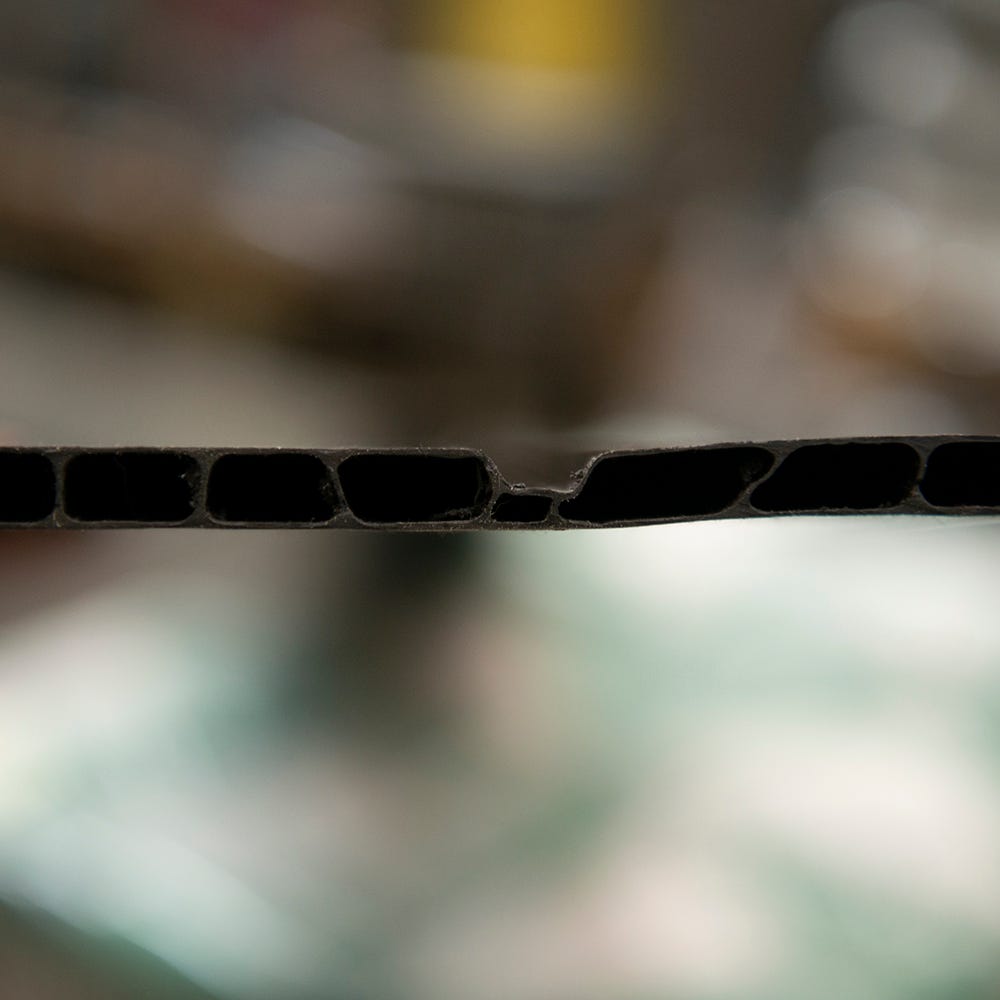 Product image for 9mm X 300mm Primacell Upvc Hollow Soffit Board 5000mm Black