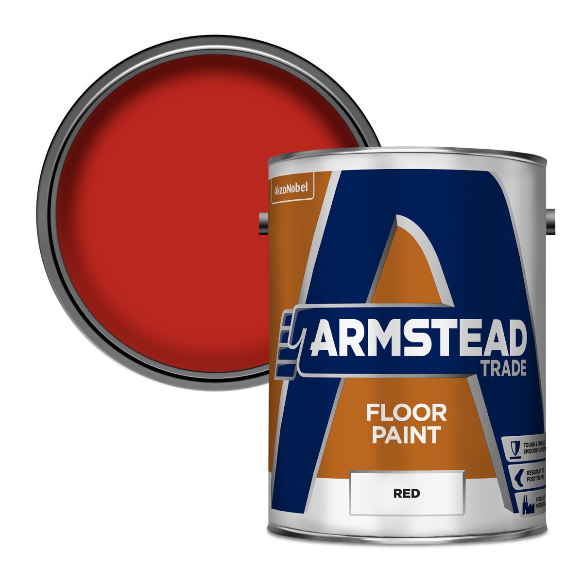 Product image for Armstead Trade Floor Paint 5 Litre Red