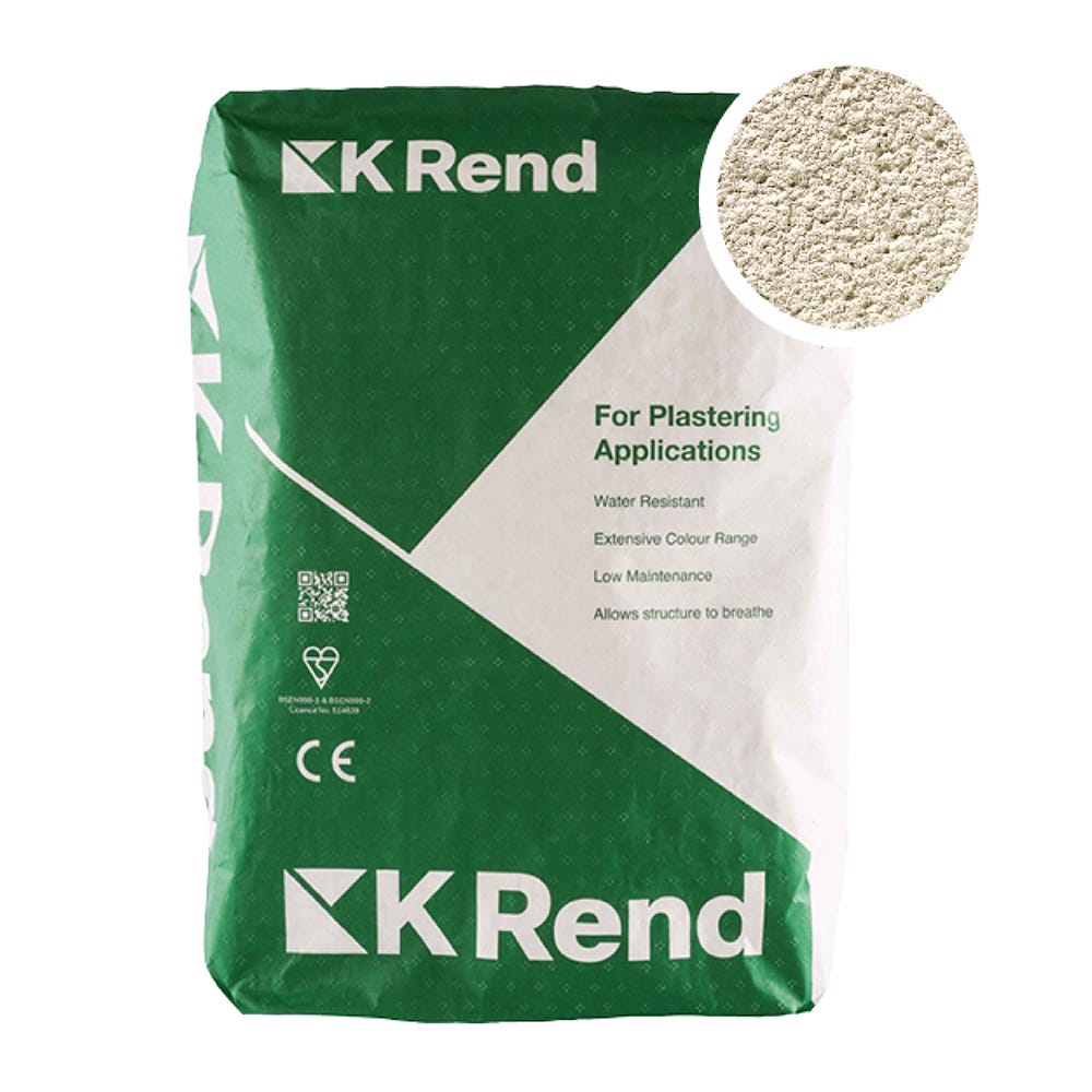 Image of K Rend Silicone FT Textured Sterling White Render Coat 25kg Pallet Of 40