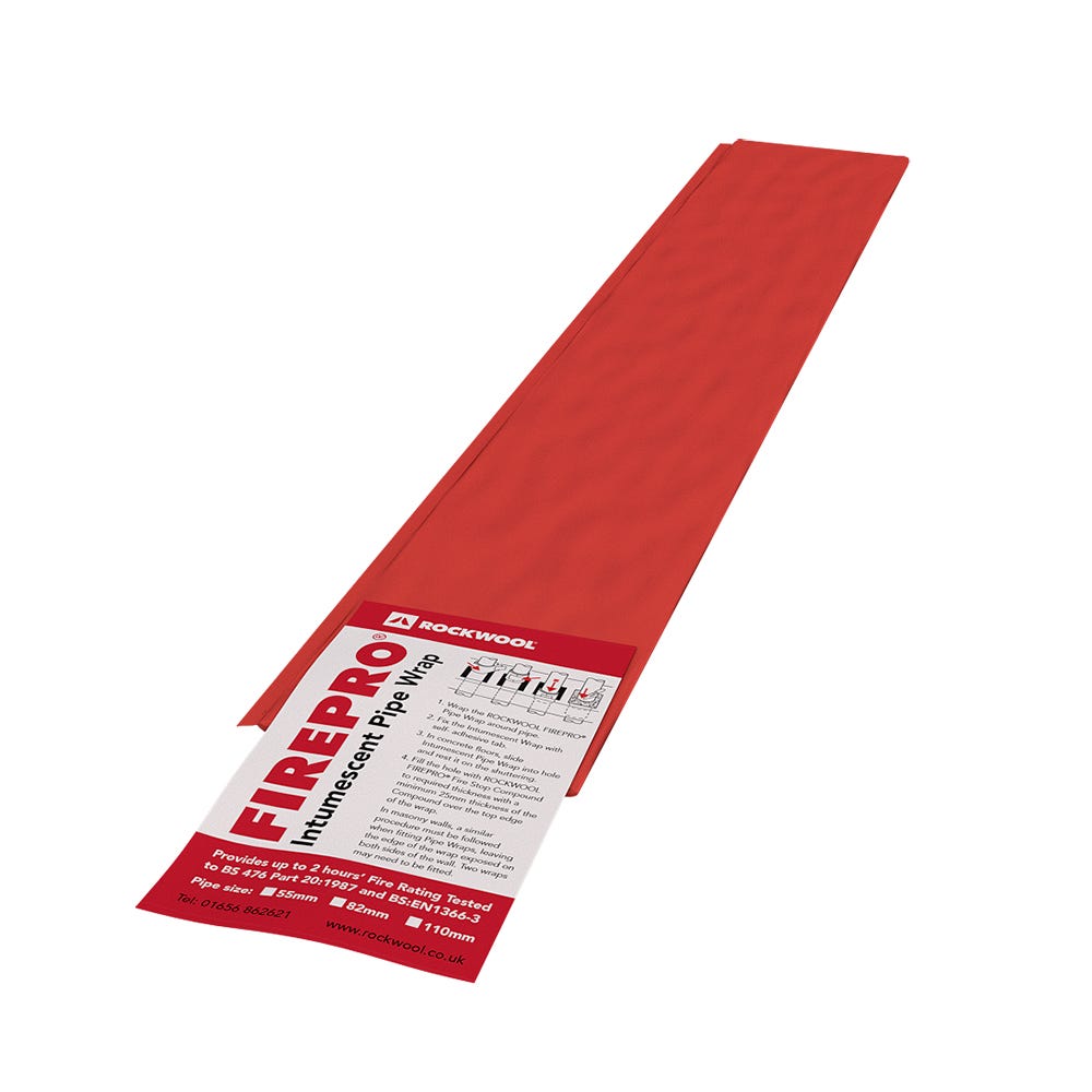 Product image for Rockwool 110mm Fire Rated Intumescent Pipe Wrap