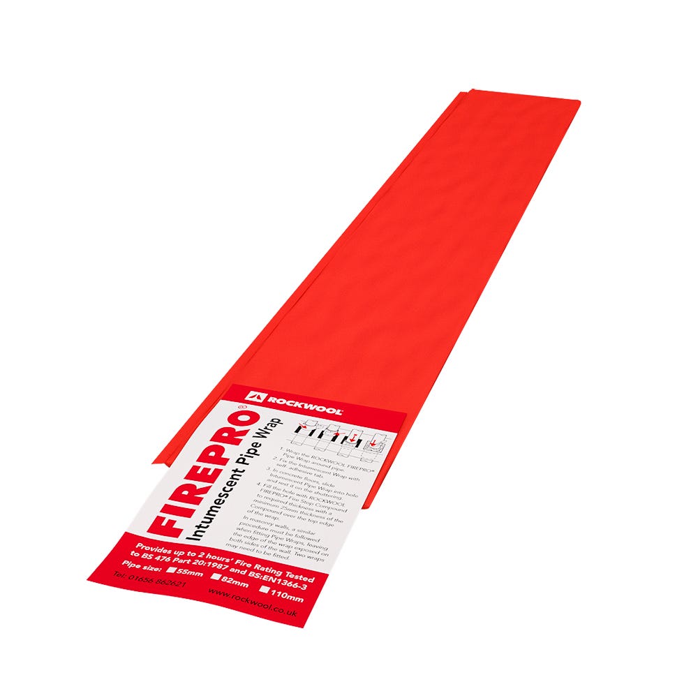 Product image for Rockwool 55mm Fire Rated Intumescent Pipe Wrap