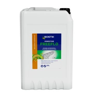 Product image for Bostik Cementone Freeflo Waterproofer, Plasticiser & Retarder 25 Litre