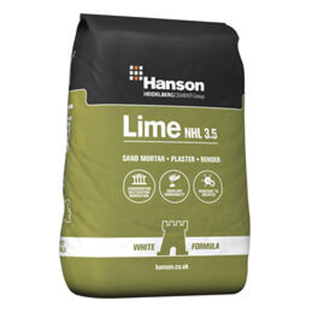 Product image for Hanson Hydraulic Lime NHL 3.5 White 25kg Bag