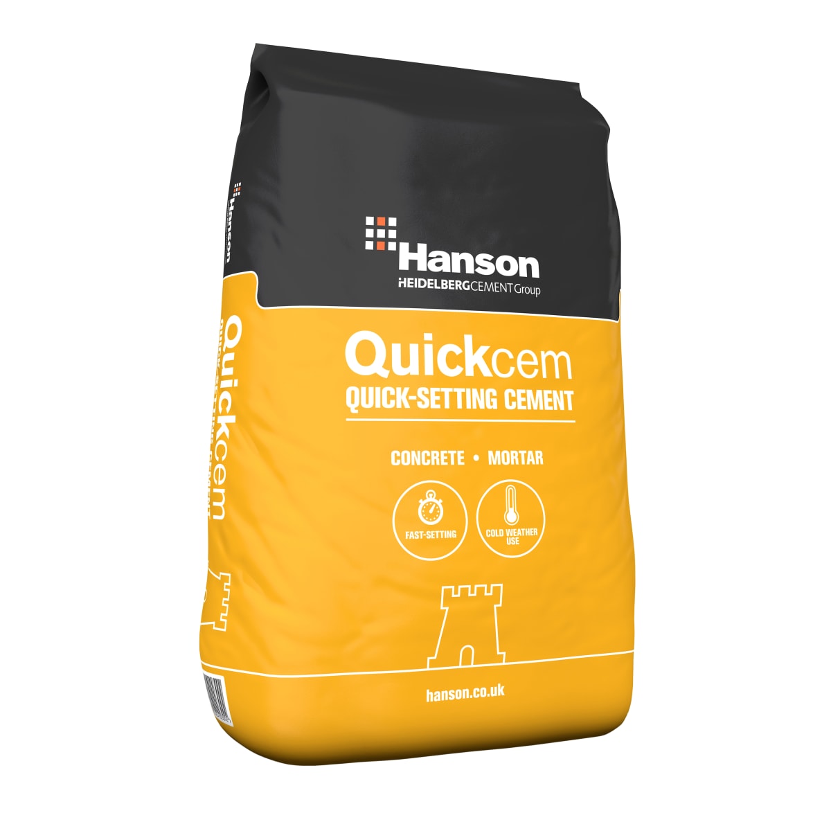 Product image for Hanson Quickcem Fast-Setting Cement Plastic Handy Bag 25kg