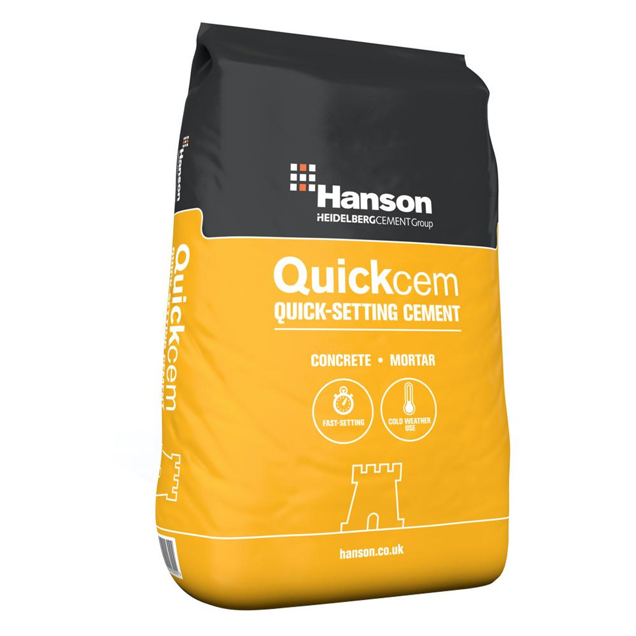 Product image for Hanson Quickcem Fast-Setting Cement Plastic Handy Bag 25kg