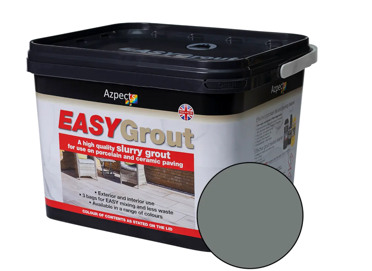 Product image for Azpects Easy Grout Porcelain Slurry Grout Grafito 15kg (7016)