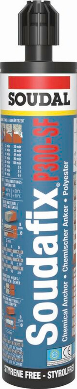 Product image for Soudal Soudafix P300-F Resin Dark Grey 280ml (154406)