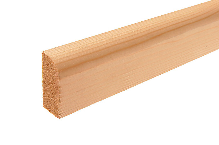 Product image for GoodHome Planed Natural Pine Rounded Architrave (L)2.1m (W)44mm (T)15mm